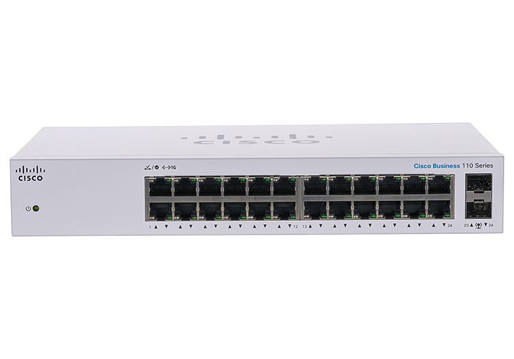 Switch chia mạng Cisco 24 Cổng 10/100/1000 chính hãng-CBS110-24T-EU